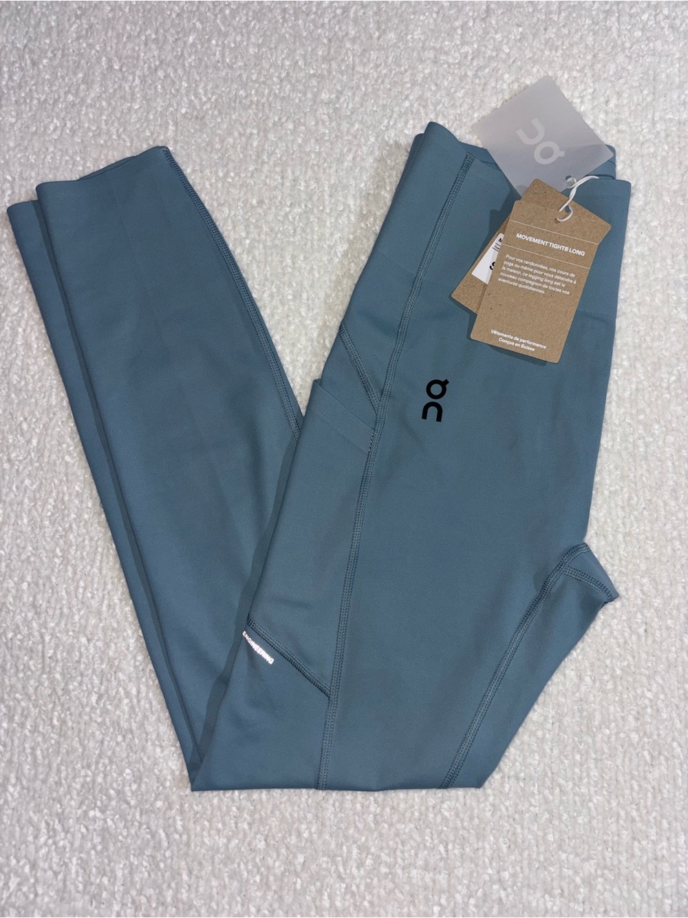 On Running Movement Tights Long - Slate Blue Green